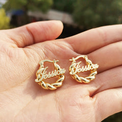 Gold Loop Earrings CUSTOM