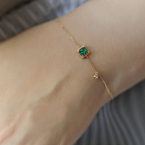 Gold Emerald Bracelet