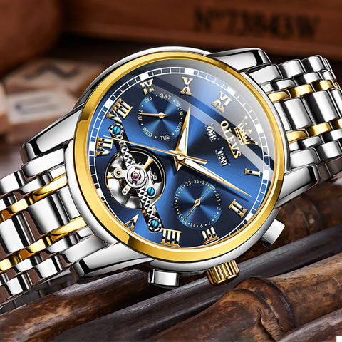 Stainless Steel Gold Watch for Men